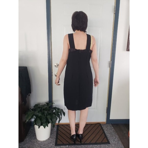 50s/60s Black Sheath Dress - Picture 4 of 4